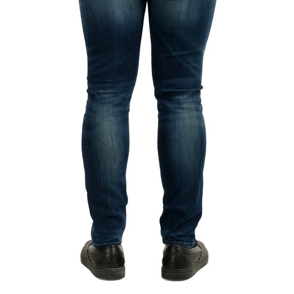 Hugo Boss Men's "Charleston" Extra Slim Fit Distressed Blue Wash Stretch Jeans - Picture 4 of 6